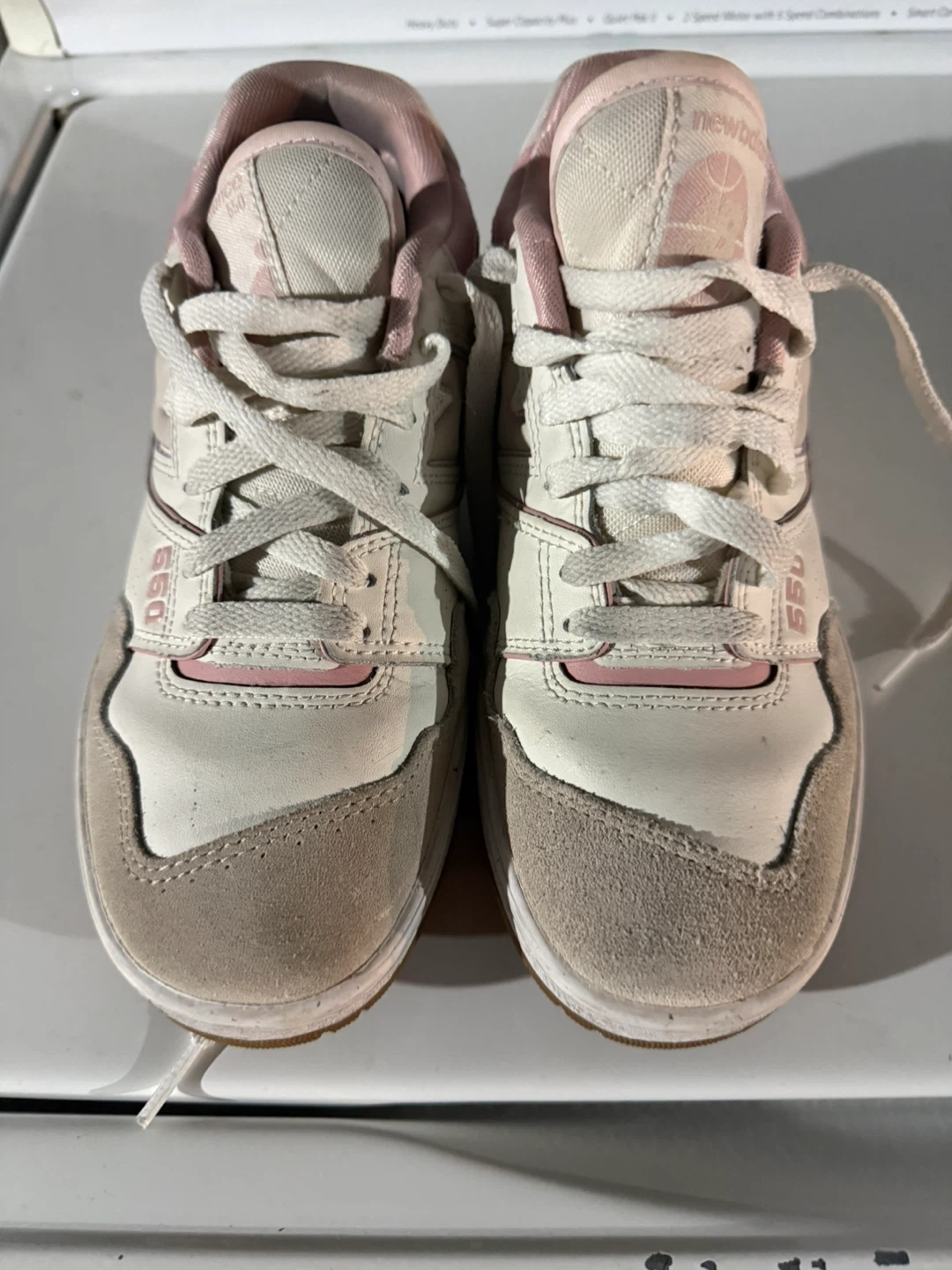 New Balance 550 Sneakers White Pink Size 6.5 Women's