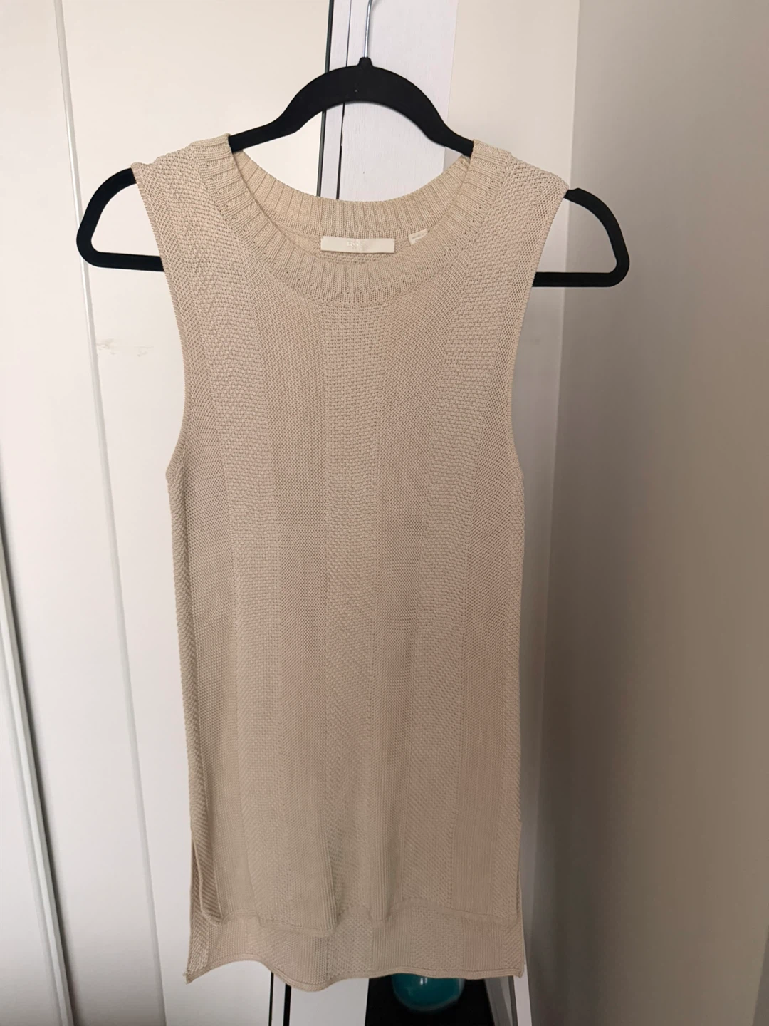 BOSS Sleeveless Knit Top - Beige
