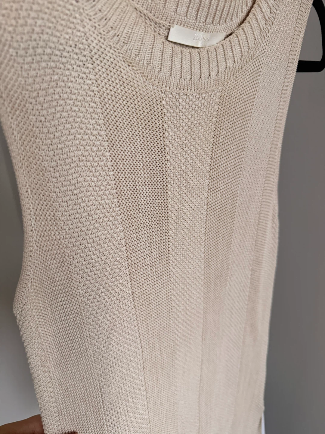 BOSS Sleeveless Knit Top - Beige - photo 3