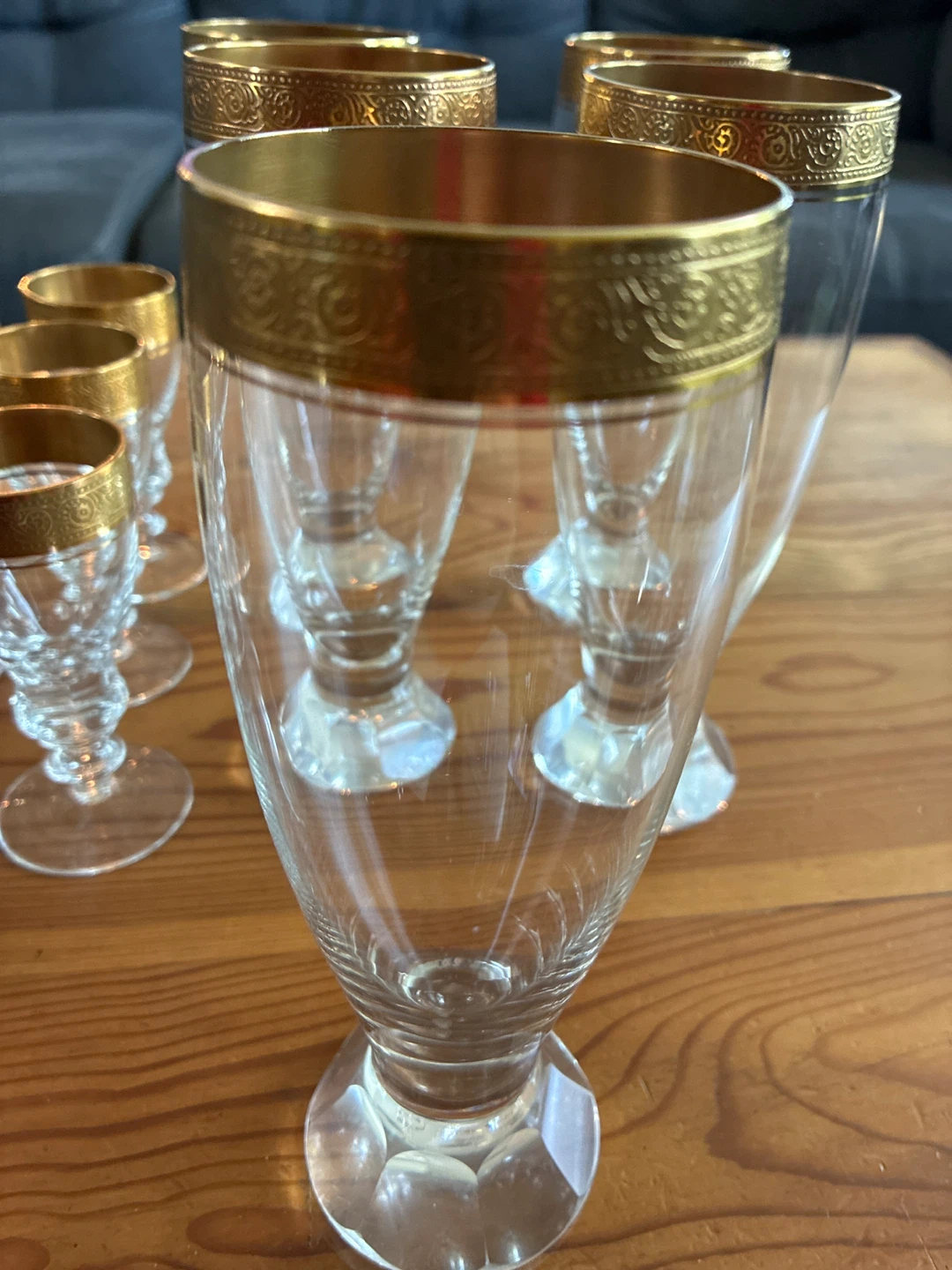 Vintage Gold Etched  Bar Drink Set - photo 4
