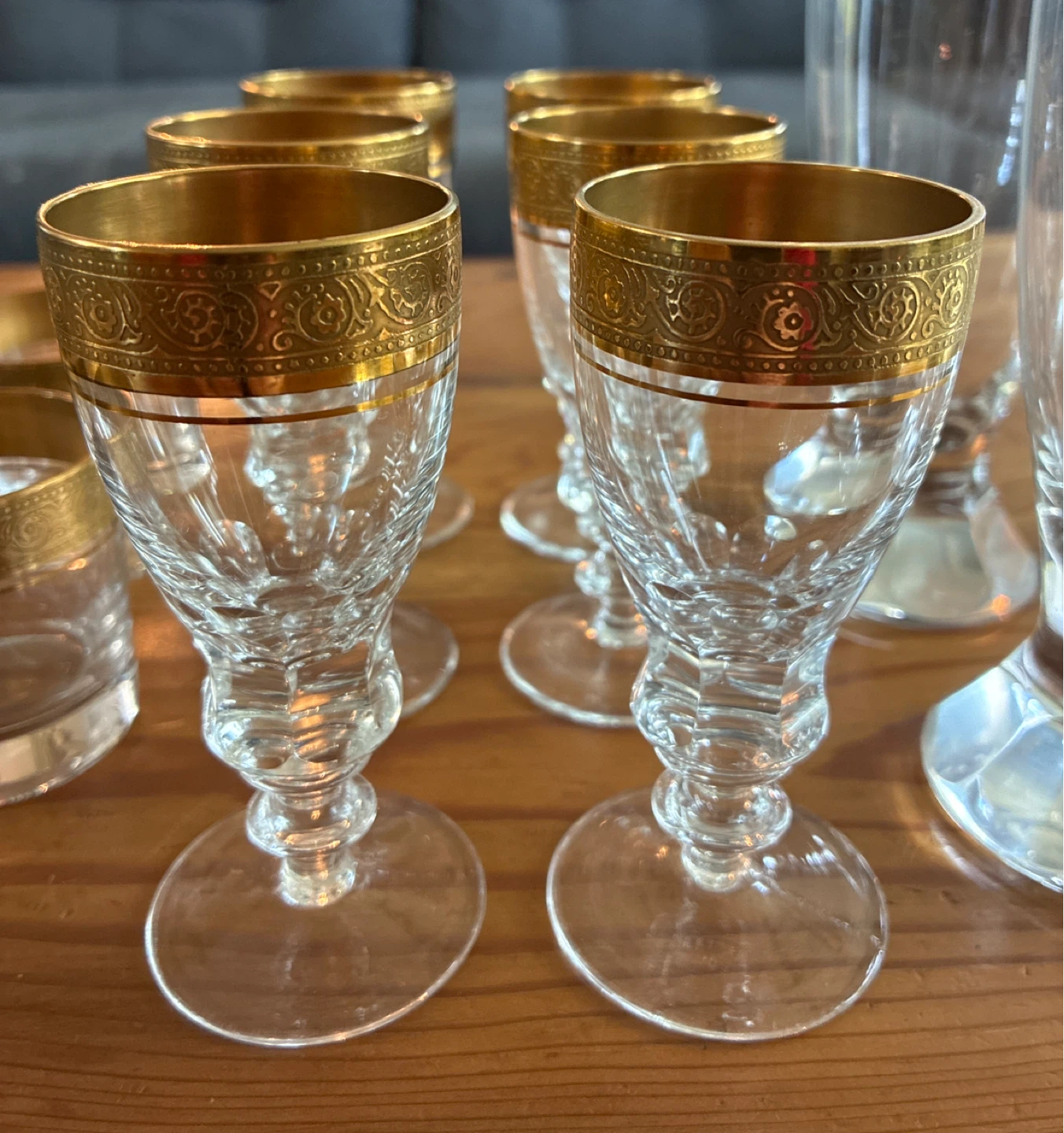 Vintage Gold Etched  Bar Drink Set - photo 2