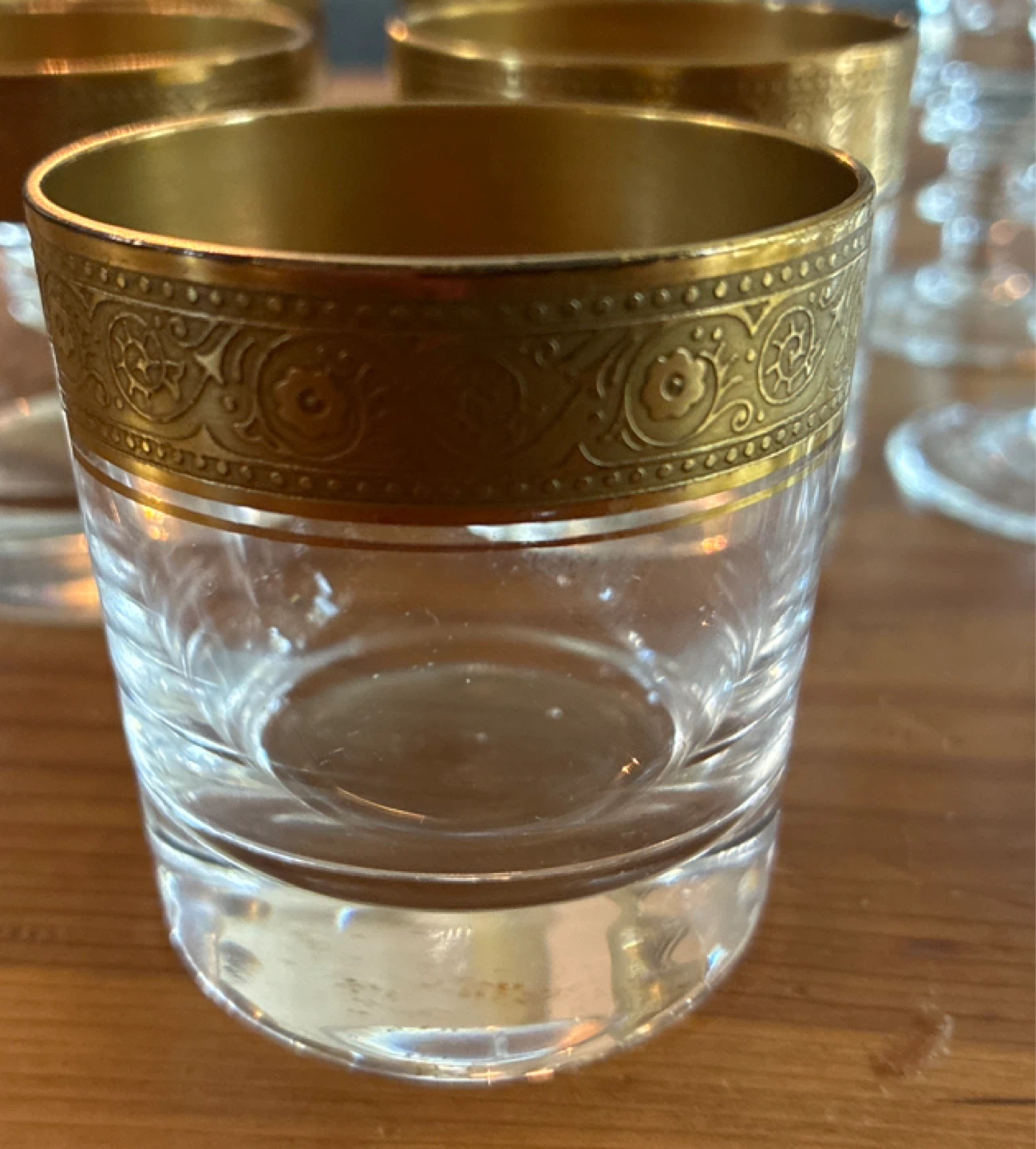 Vintage Gold Etched  Bar Drink Set - photo 3