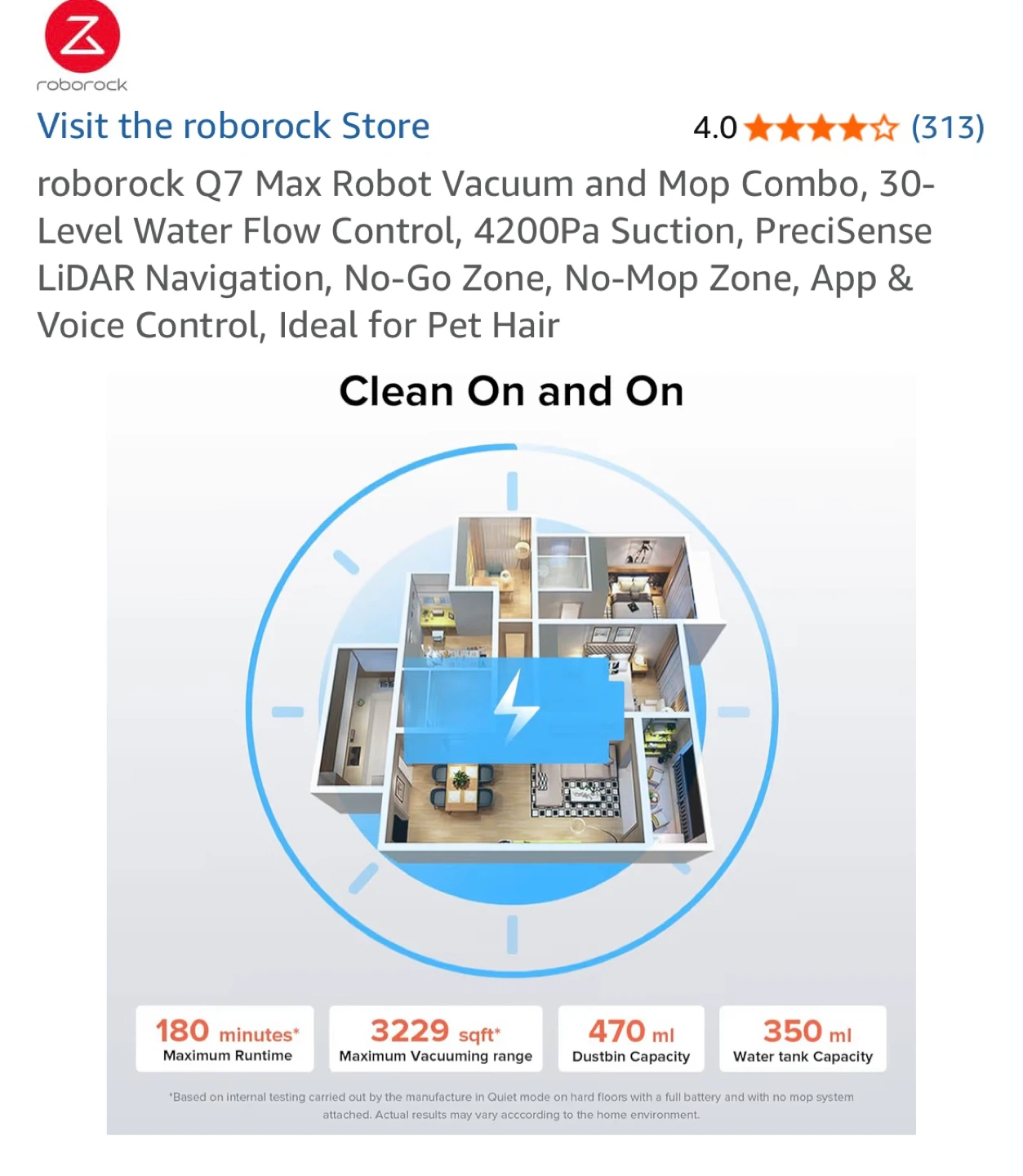 Roborock Q7 Max Robot Vacuum and Mop Combo - photo 5
