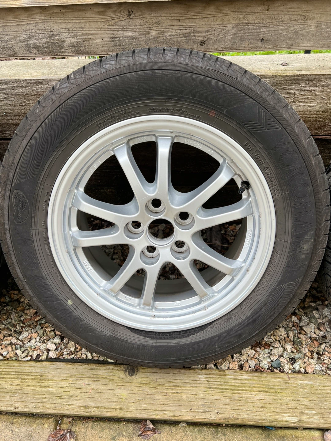 Used Tire on Silver Rim X 4