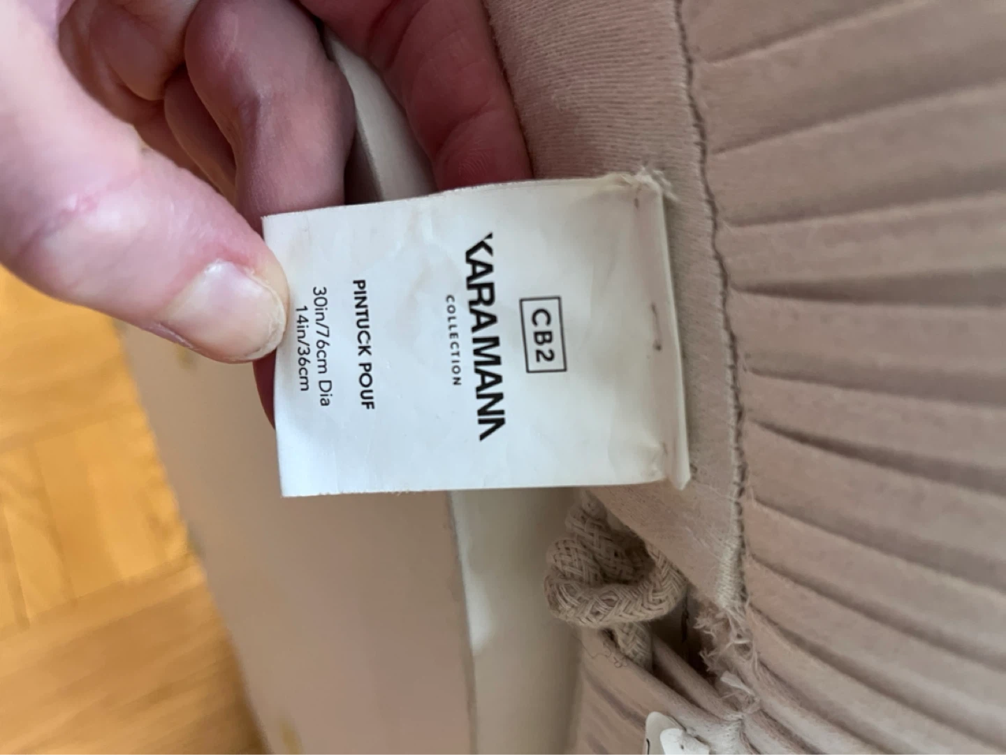 Karaman Pintuck Pouf Ottoman - photo 3