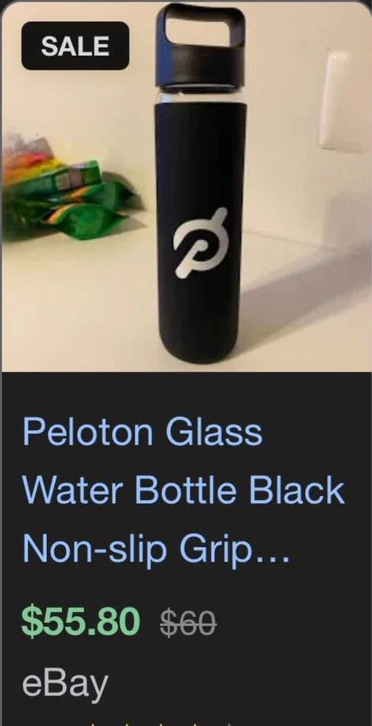 Peloton Glass Water Bottle - Black - photo 2
