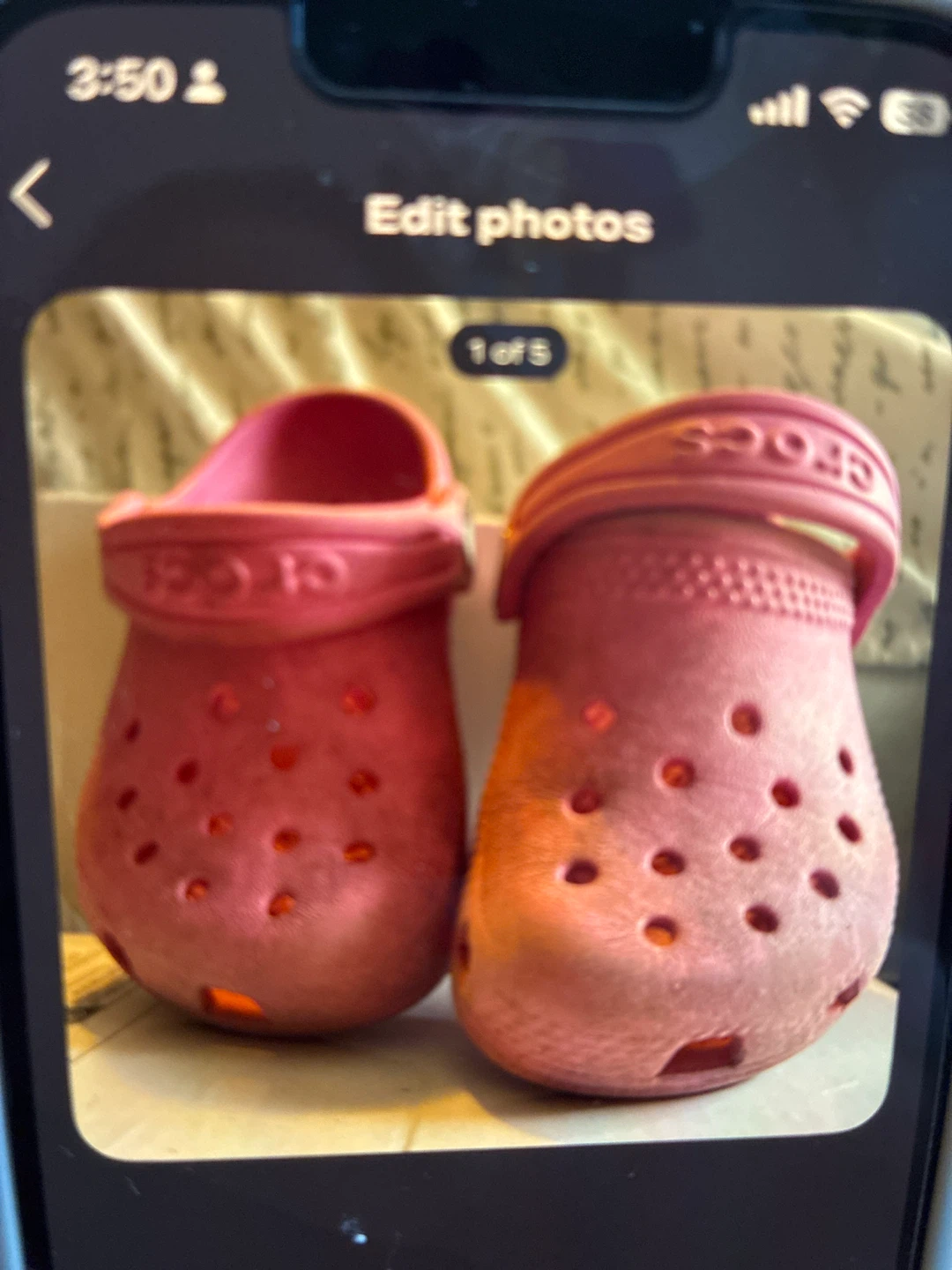 Toddler size 7 Pink Crocs Kids Clogs