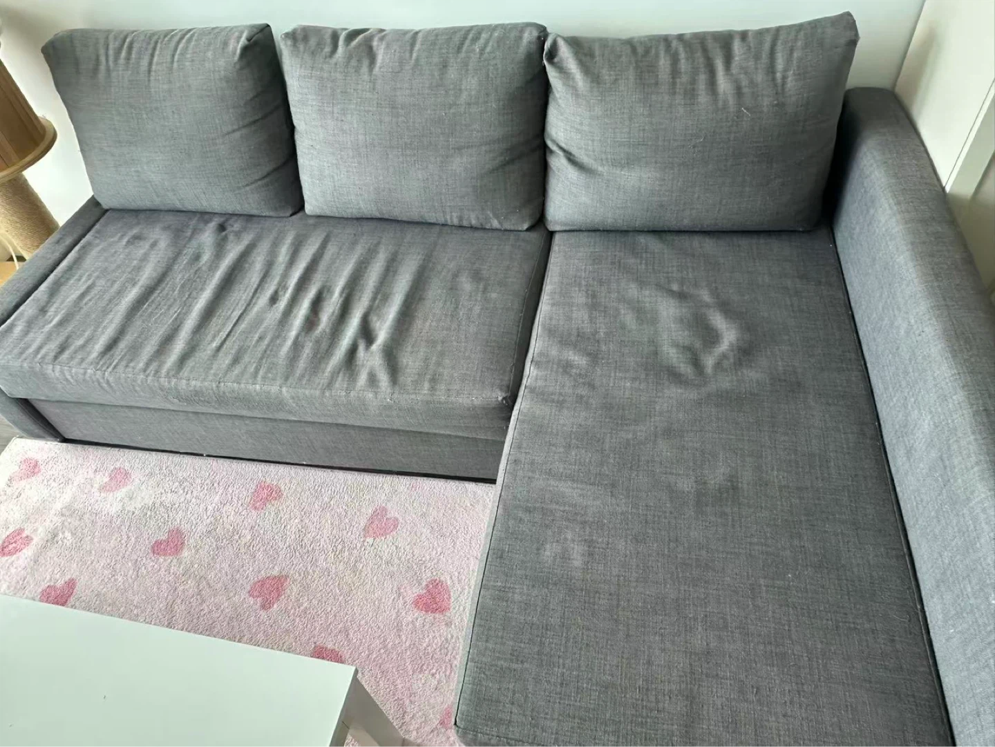 IKEA Grey Sectional Sofa Bed with Storage