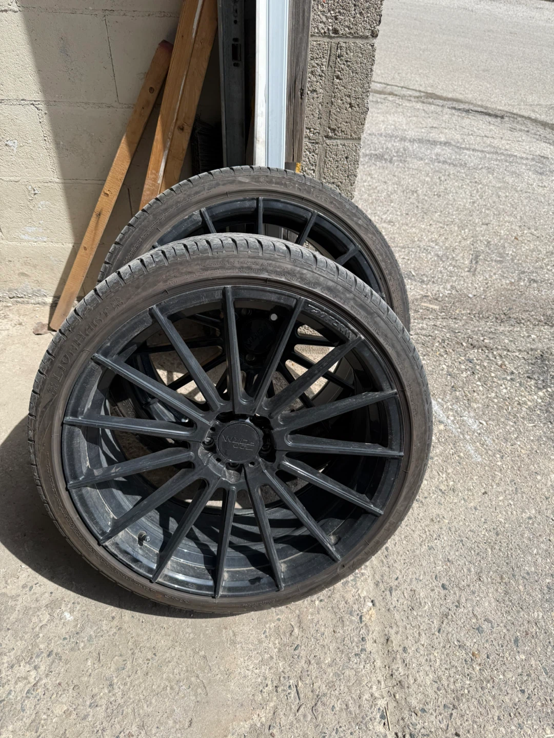 Set of 4 Black 20-inch Wheels and Tires