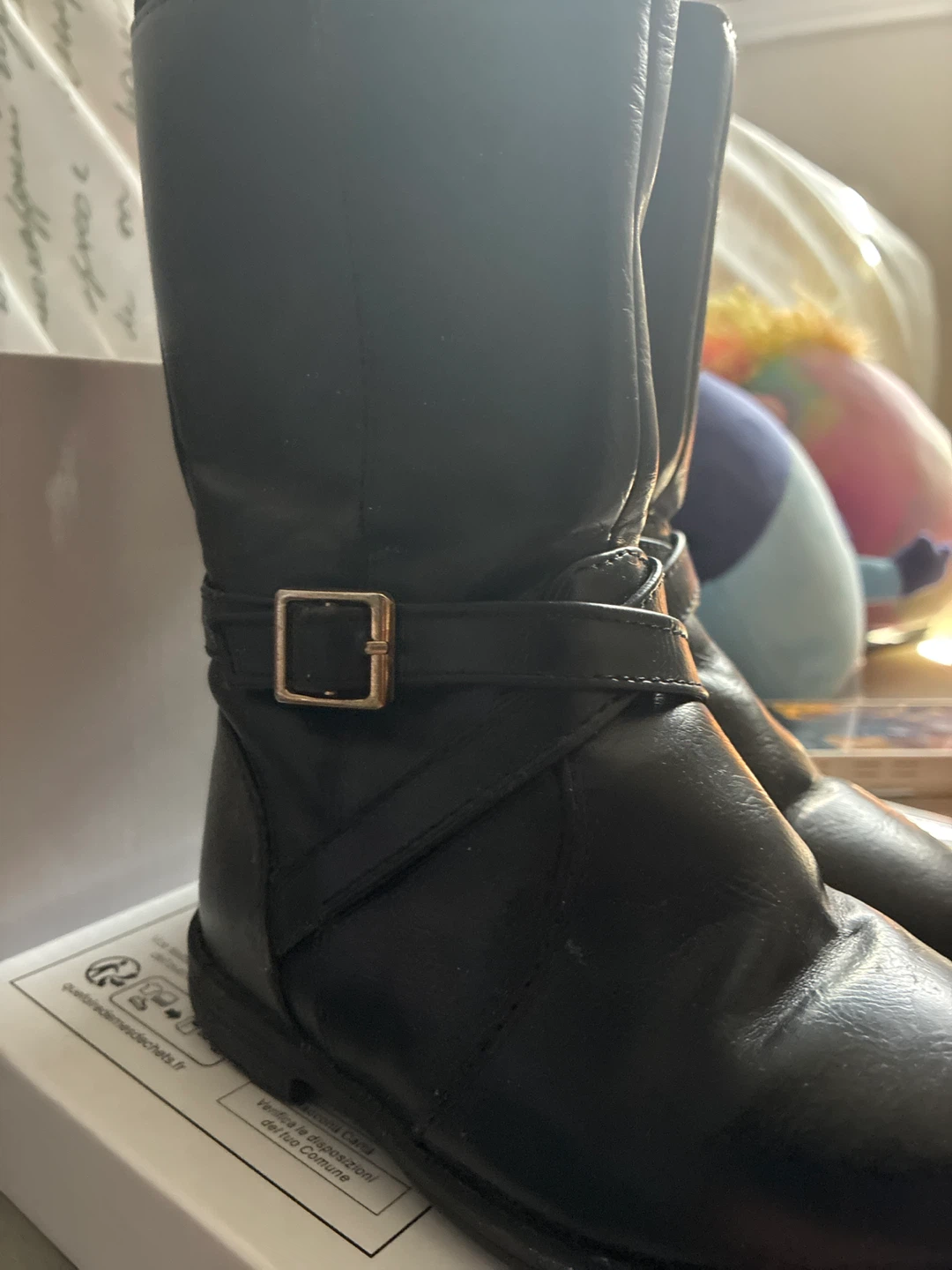The Children's Place toddler girl Black Faux Leather Tall Boots - photo 3