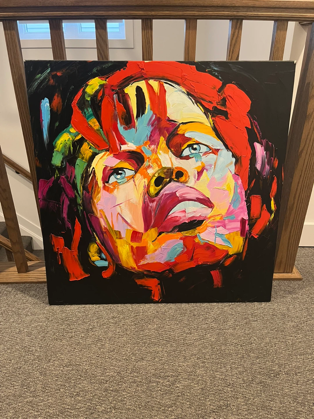 Original abstract portrait painting