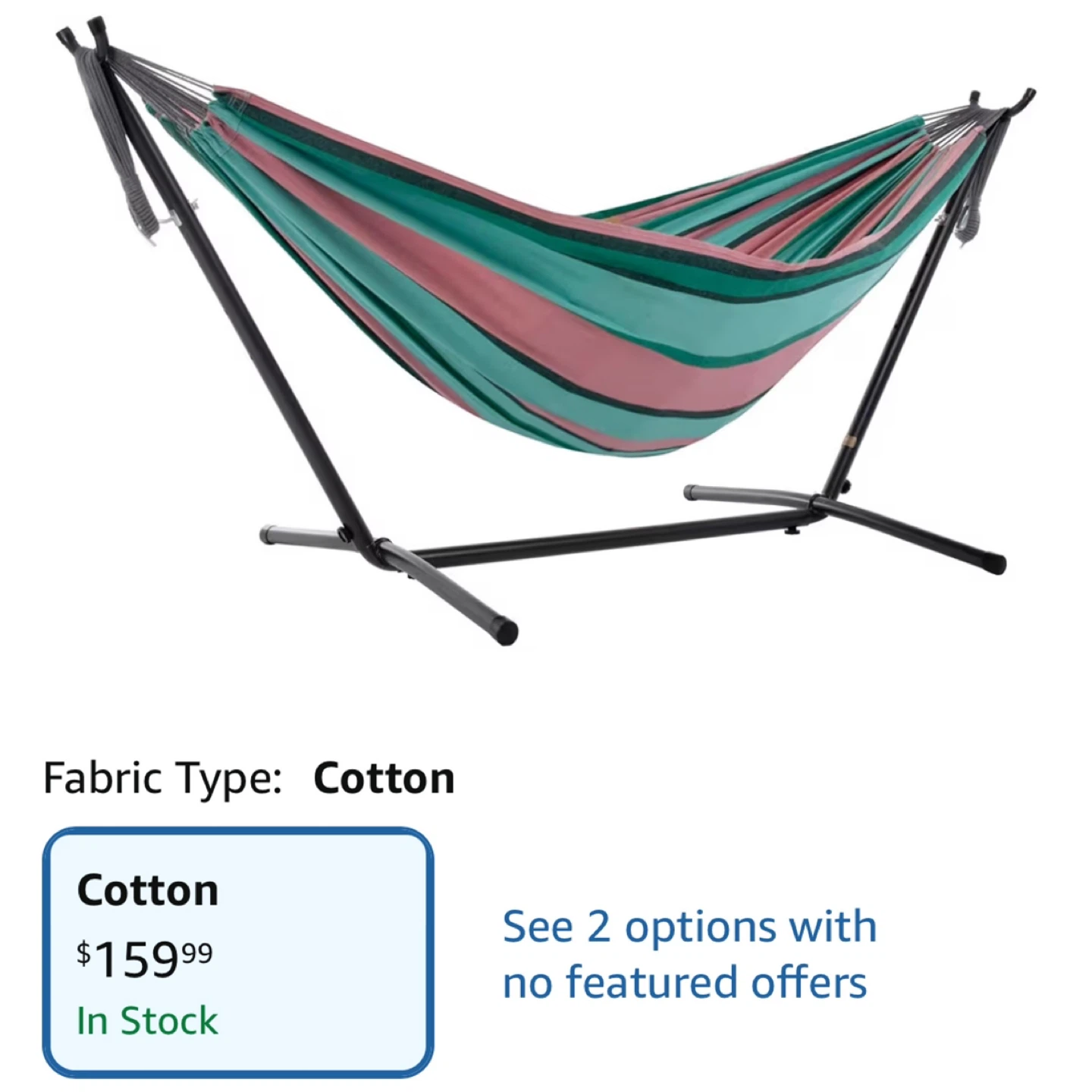 Vivere Cotton Hammock with Stand - photo 4