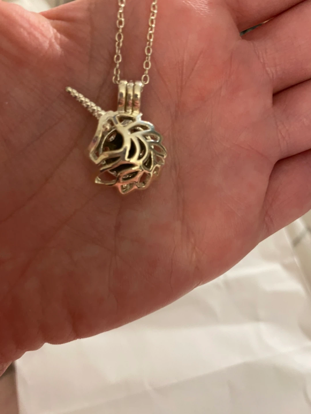 Moldavite in Unicorn locket Pendant Necklace