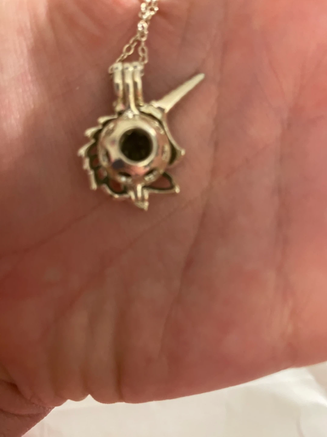 Moldavite in Unicorn locket Pendant Necklace - photo 2