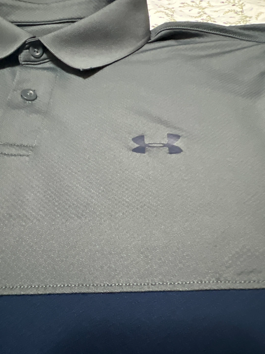 Under Armour Men's Performance Polo Shirt - Grey/Navy - Large