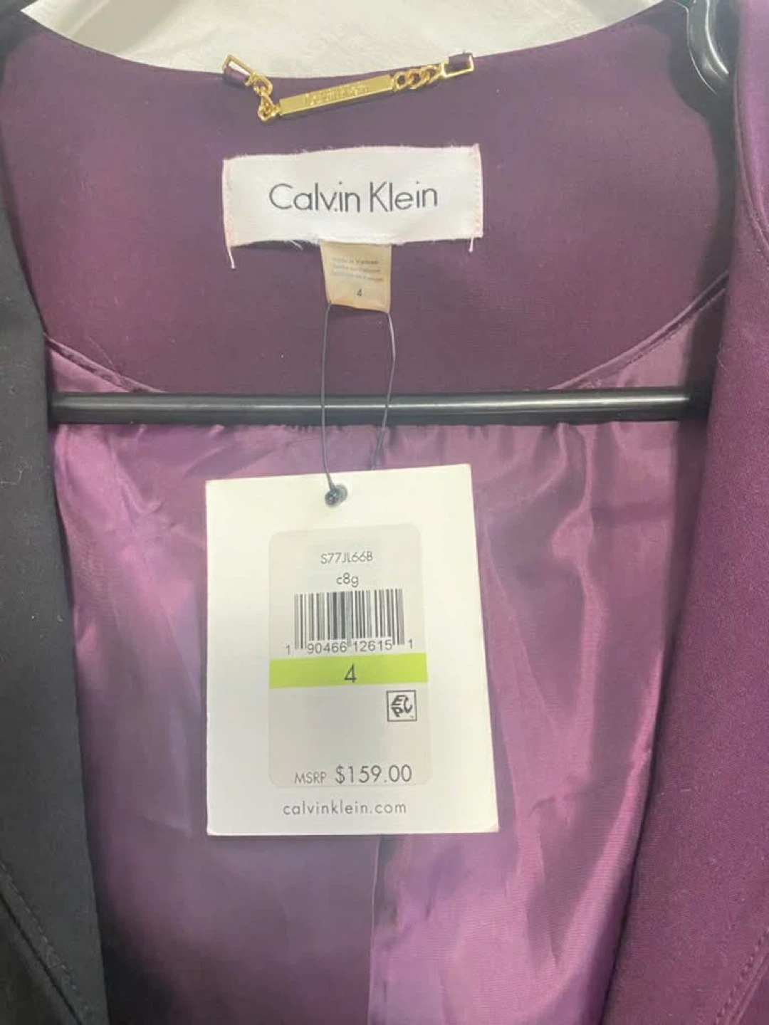 Calvin Klein Women's Colorblock Jacket Size 4 - photo 3