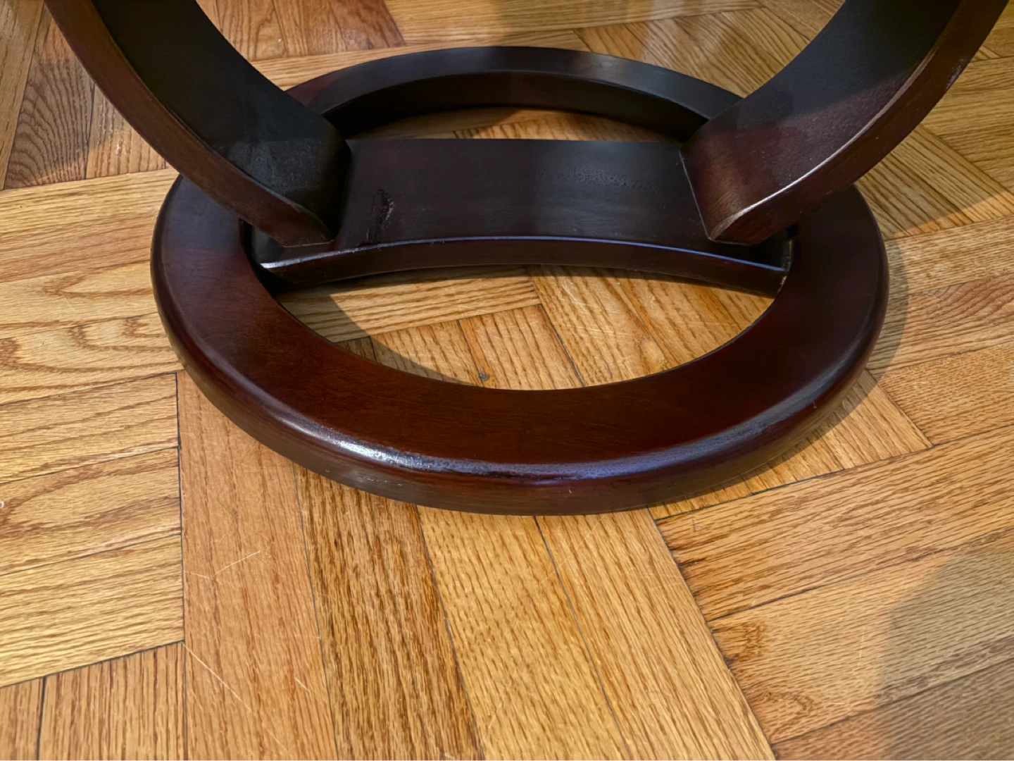 Brown Leather Recliner Chair with footstool - photo 3