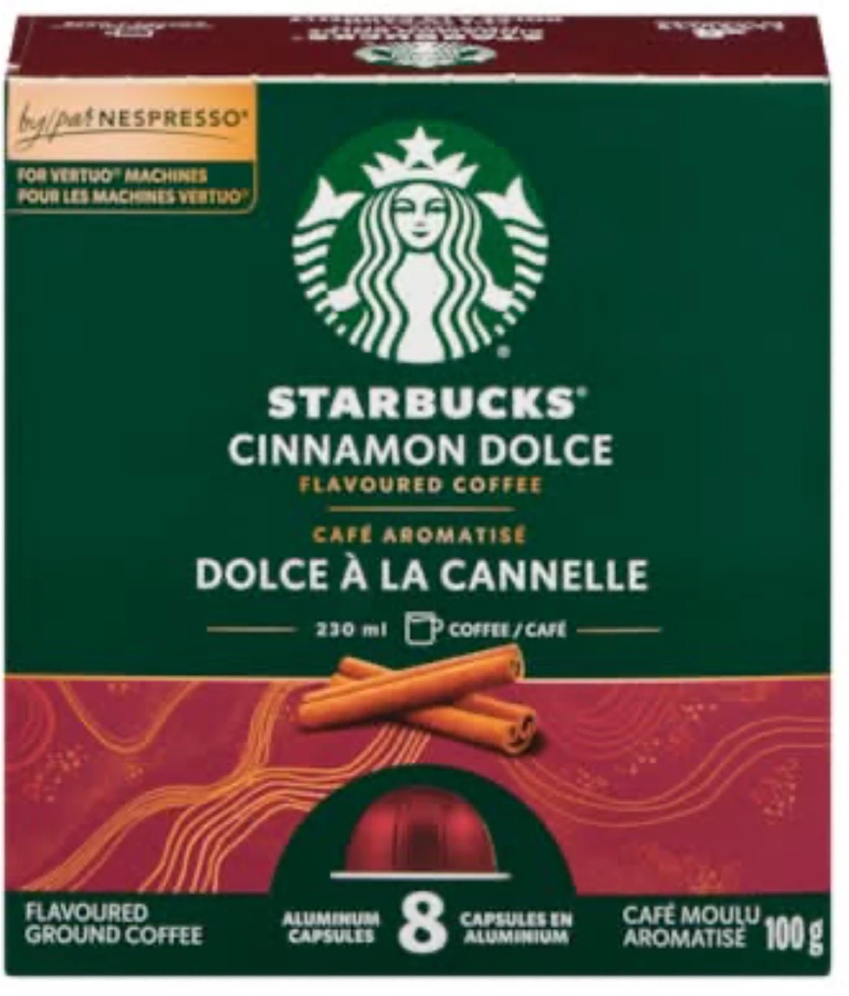 15 packs - Starbucks Cinnamon Dolce  Coffee Capsules - 8 Count