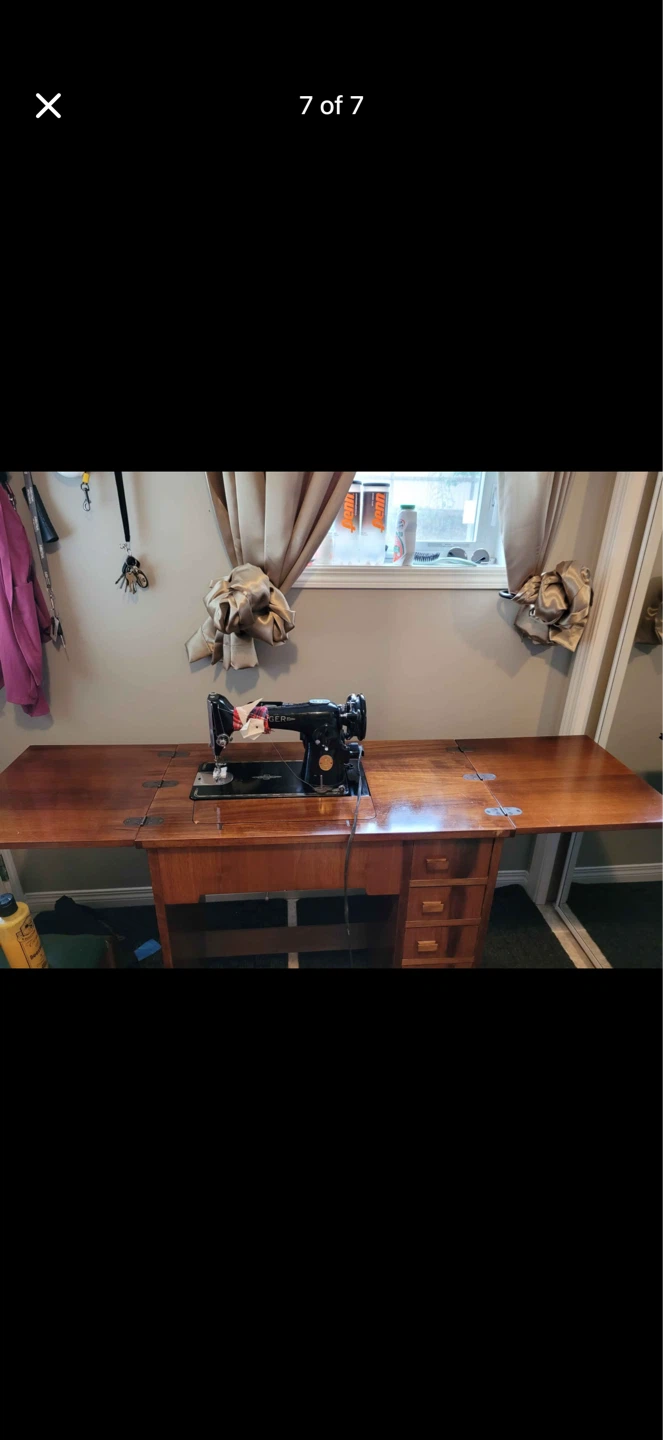 Singer Sewing Machine with Cabinet and Accessories - photo 3