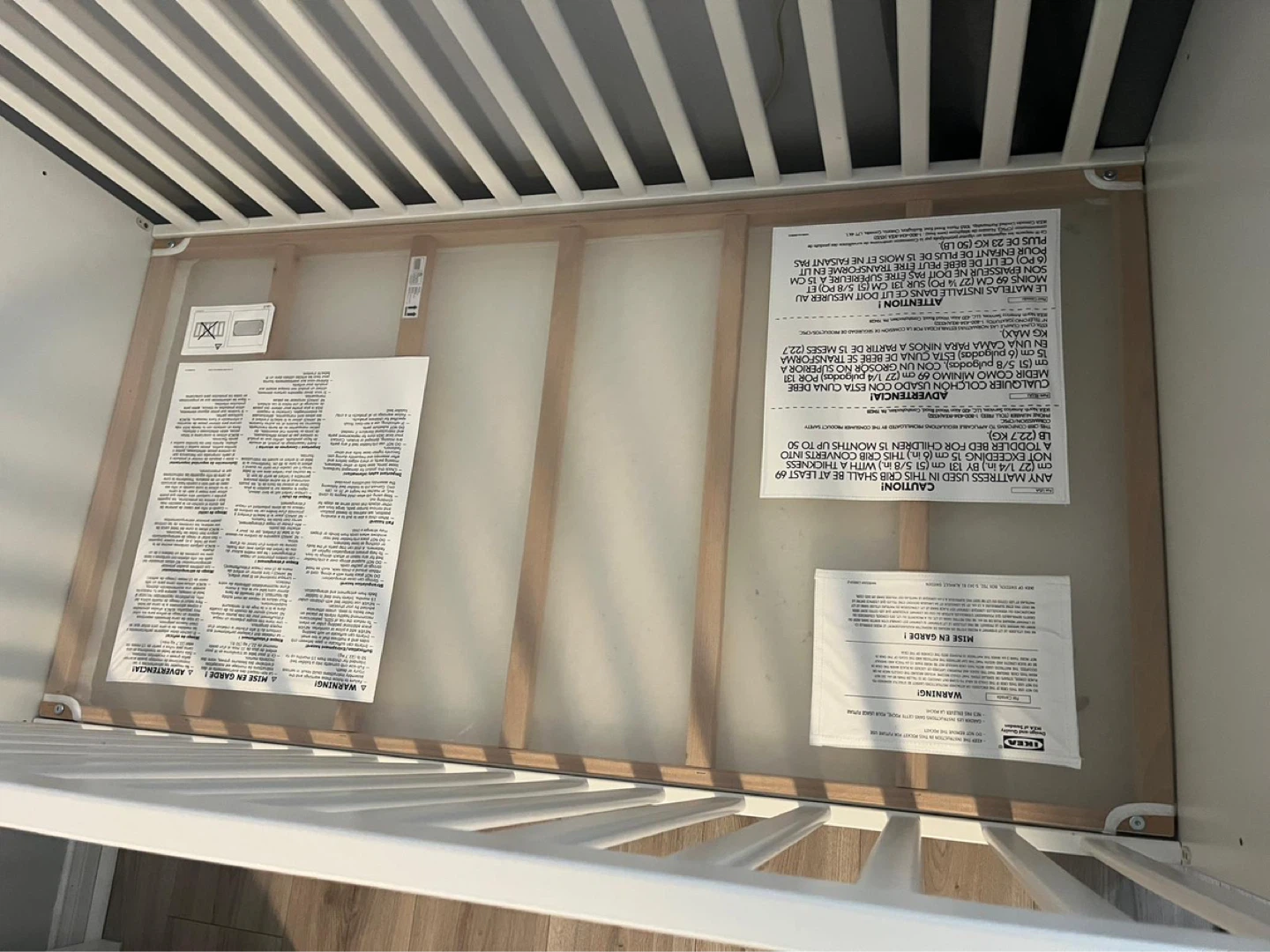 IKEA Crib with Mattress and Bedding - photo 5