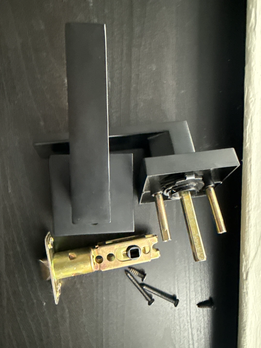 Black Door Lever and Latch Set