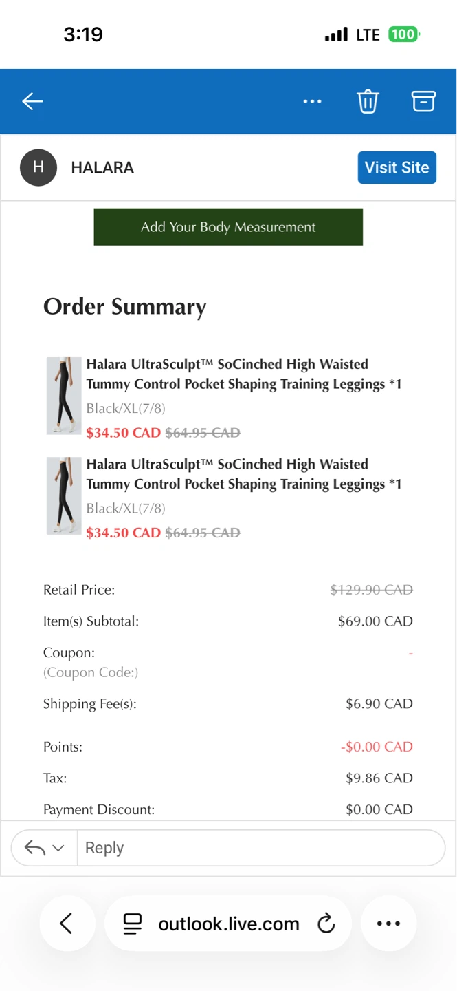 Halara UltraSculpt High Waisted Pocket Leggings XL Black - photo 4