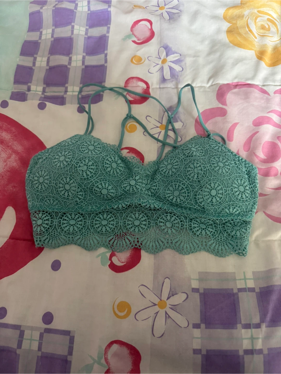 Hollister Teal Lace Bralette - S
