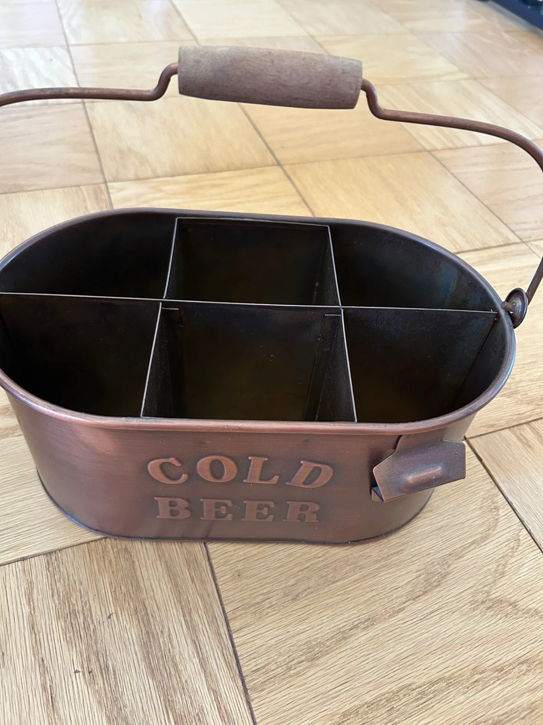Copper Beer Caddy with Bottle Opener - photo 2