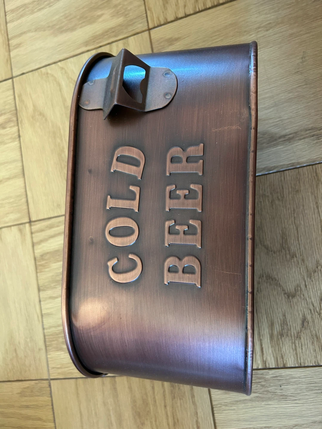 Copper Beer Caddy with Bottle Opener