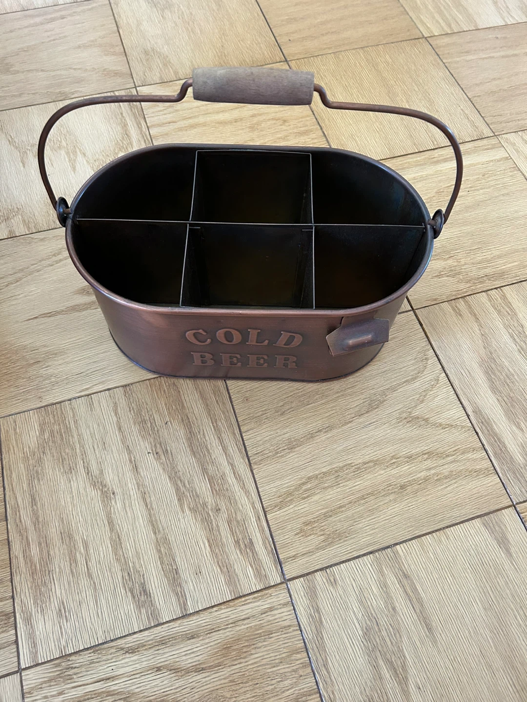 Copper Beer Caddy with Bottle Opener - photo 3