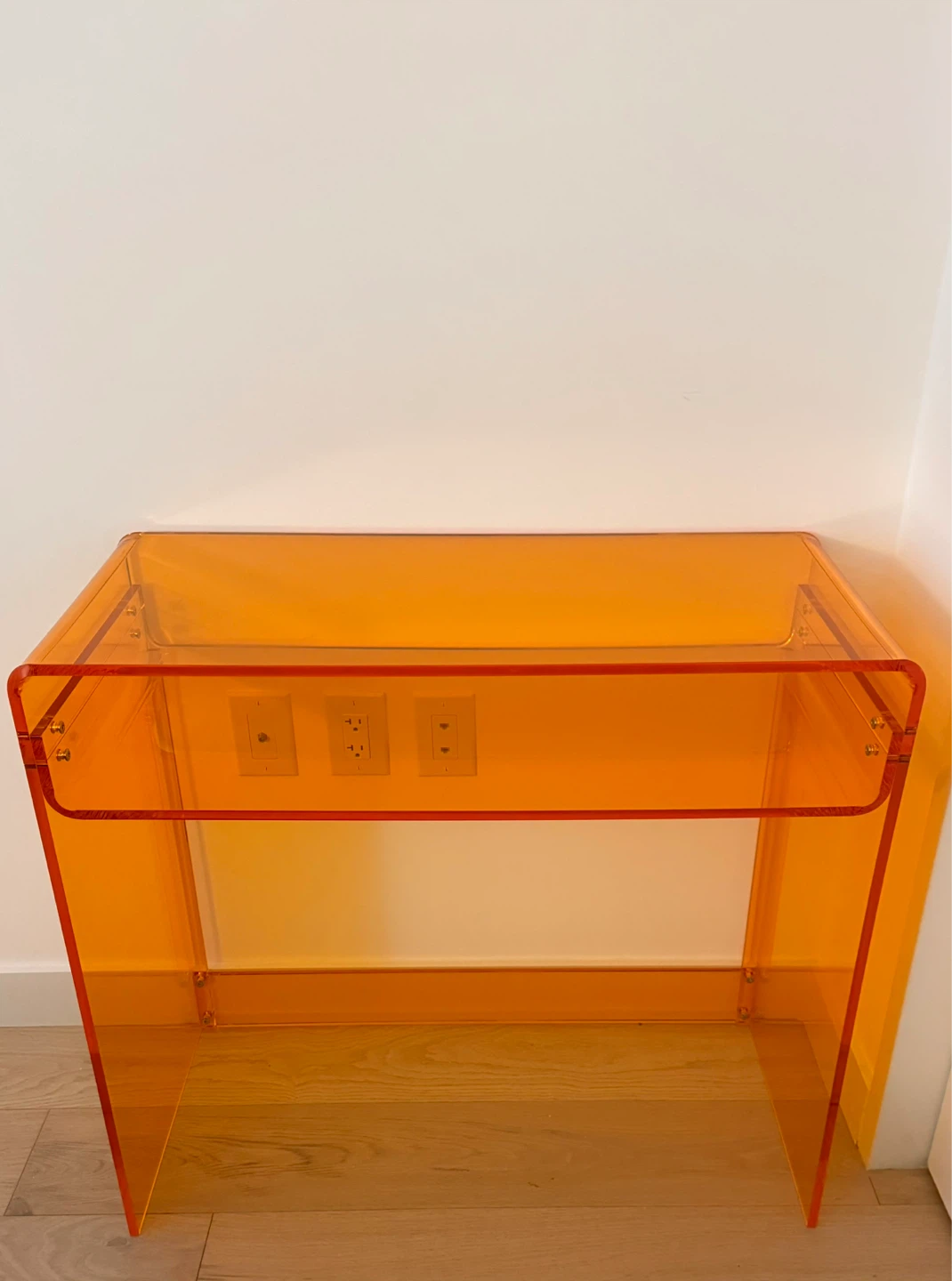 Solaround Clear Acrylic Modern Computer Desk - 33.5"W