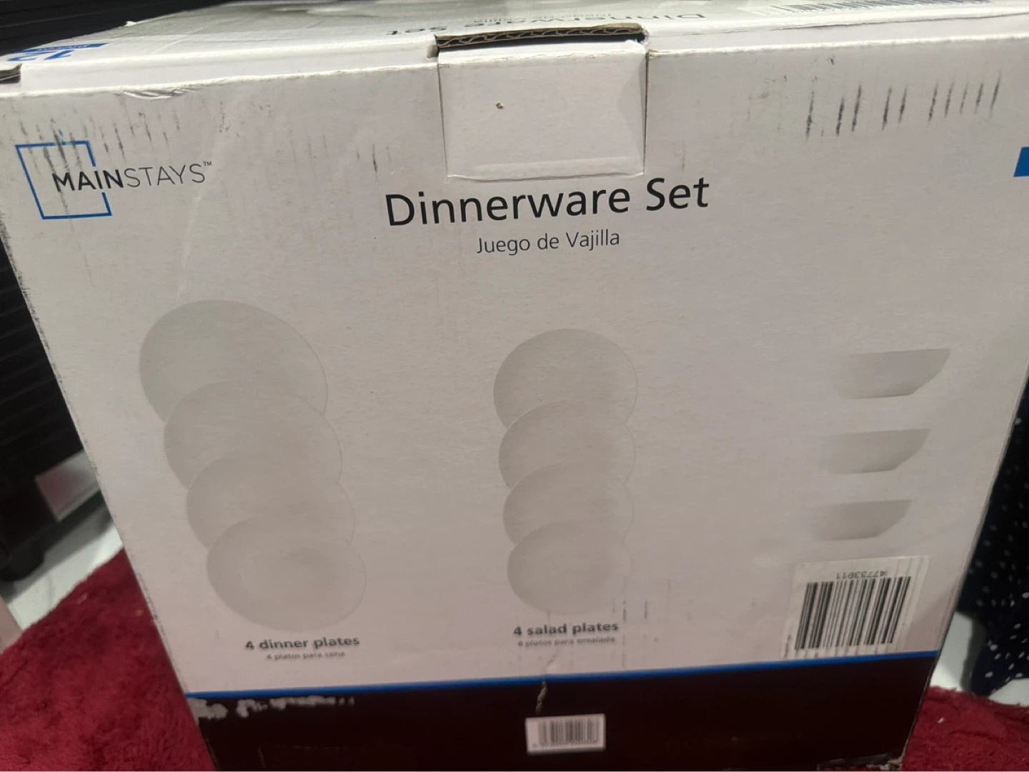 Mainstays Dinnerware Set - White, Service for 4