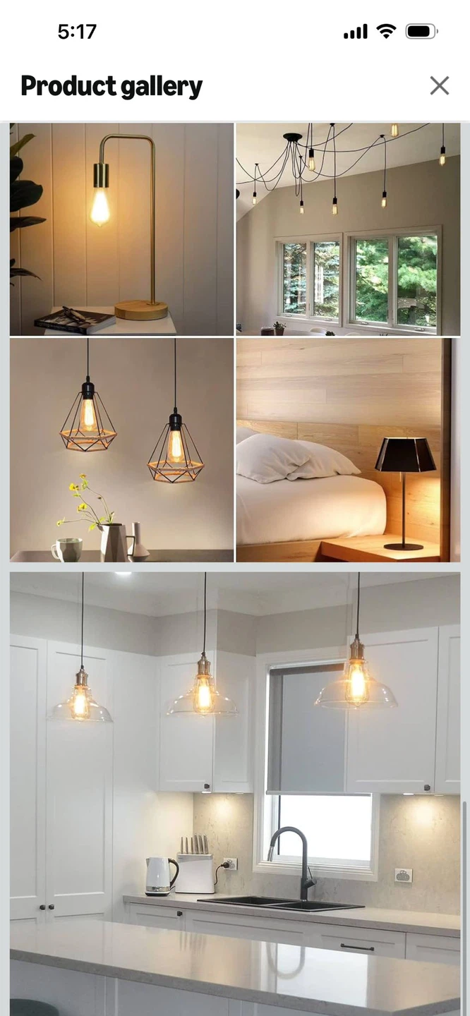 New-VOLXON LED Edison Bulbs (4 Pack)