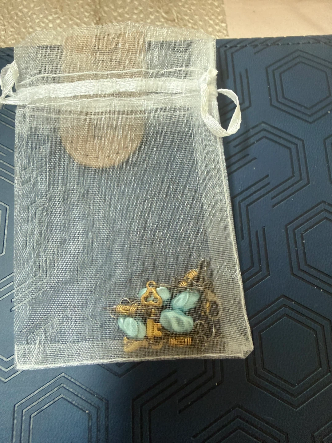 Blue Bead and Key Charm Bracelet- Free with another purchase - photo 3
