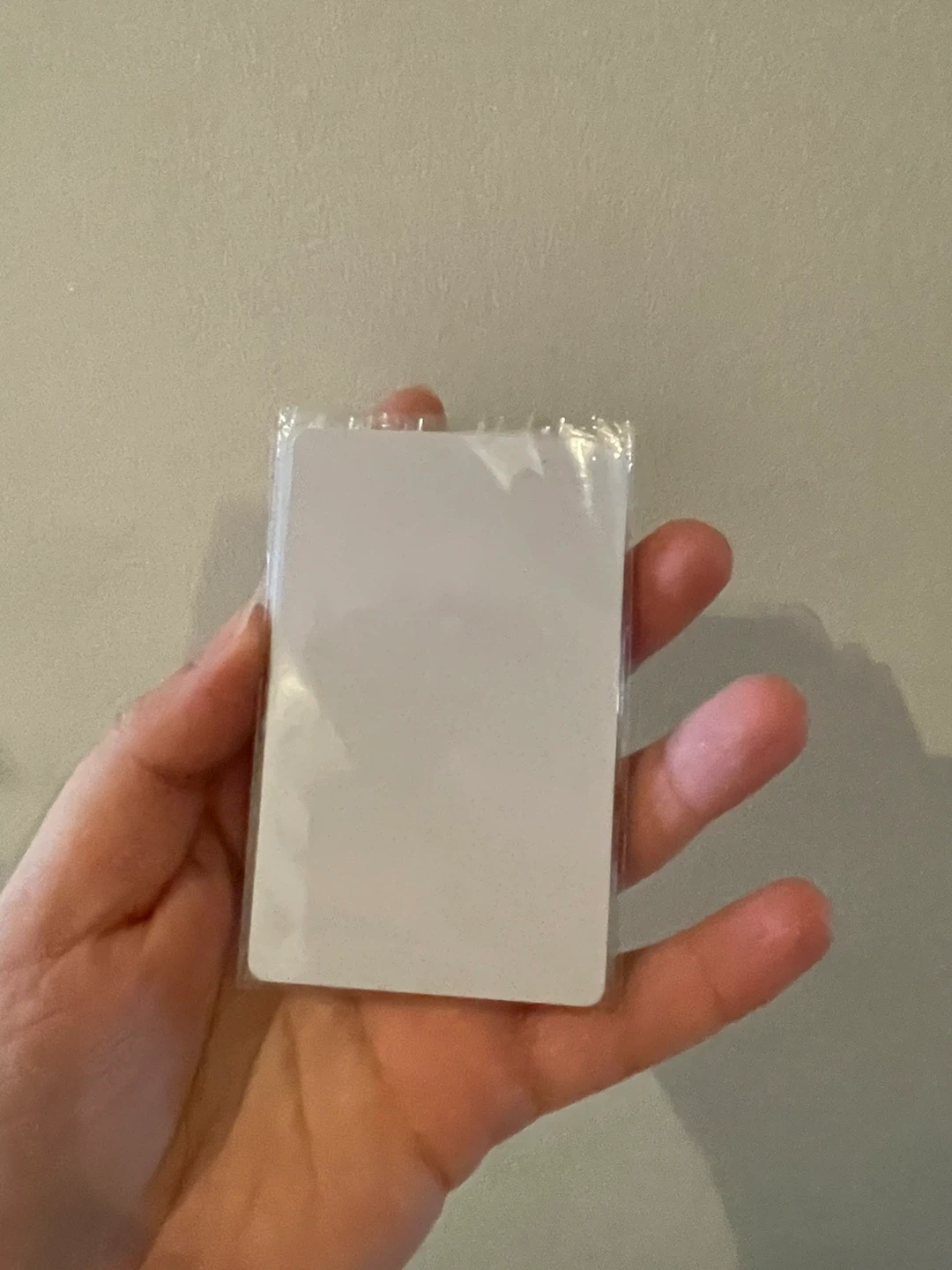 Set of 5 Blank White Plastic Cards