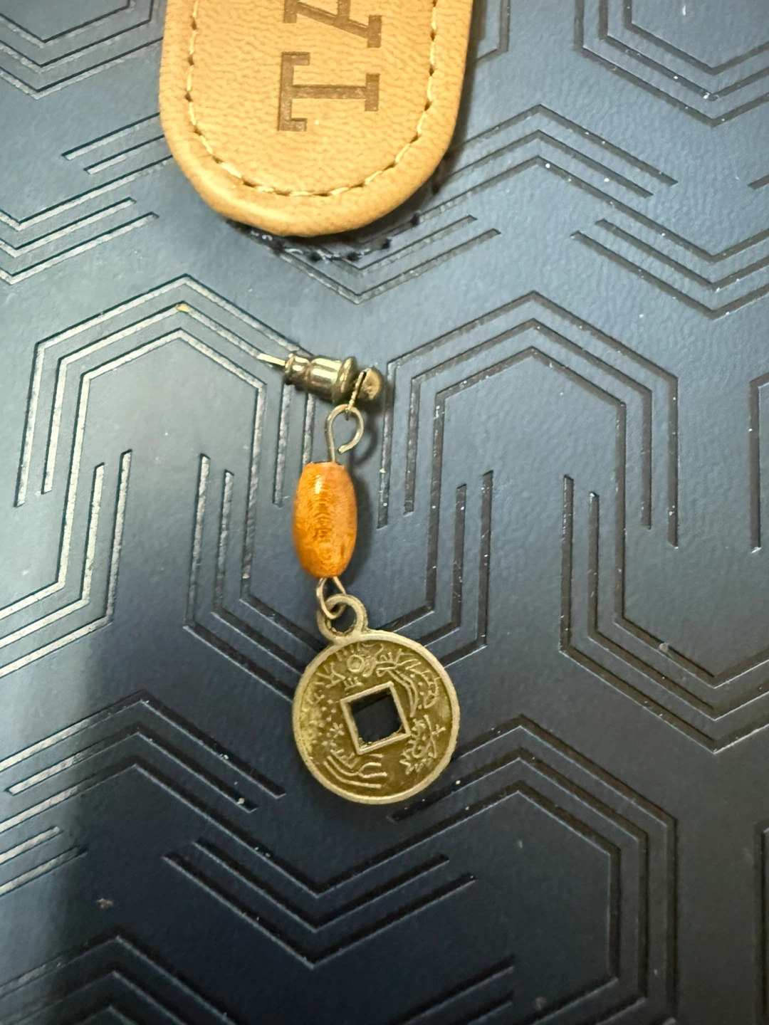Beaded Necklace with Coin Charms and Wooden Beads - photo 3