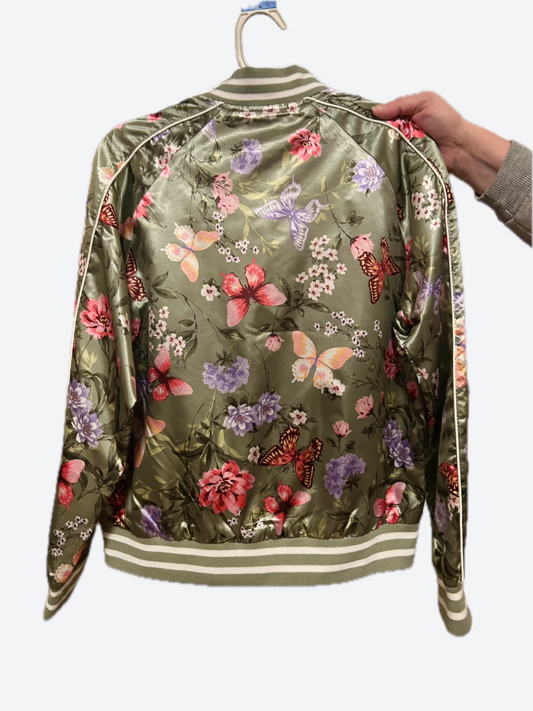 Children’s Place girls' Floral and Butterfly Print Bomber Jacket - photo 2