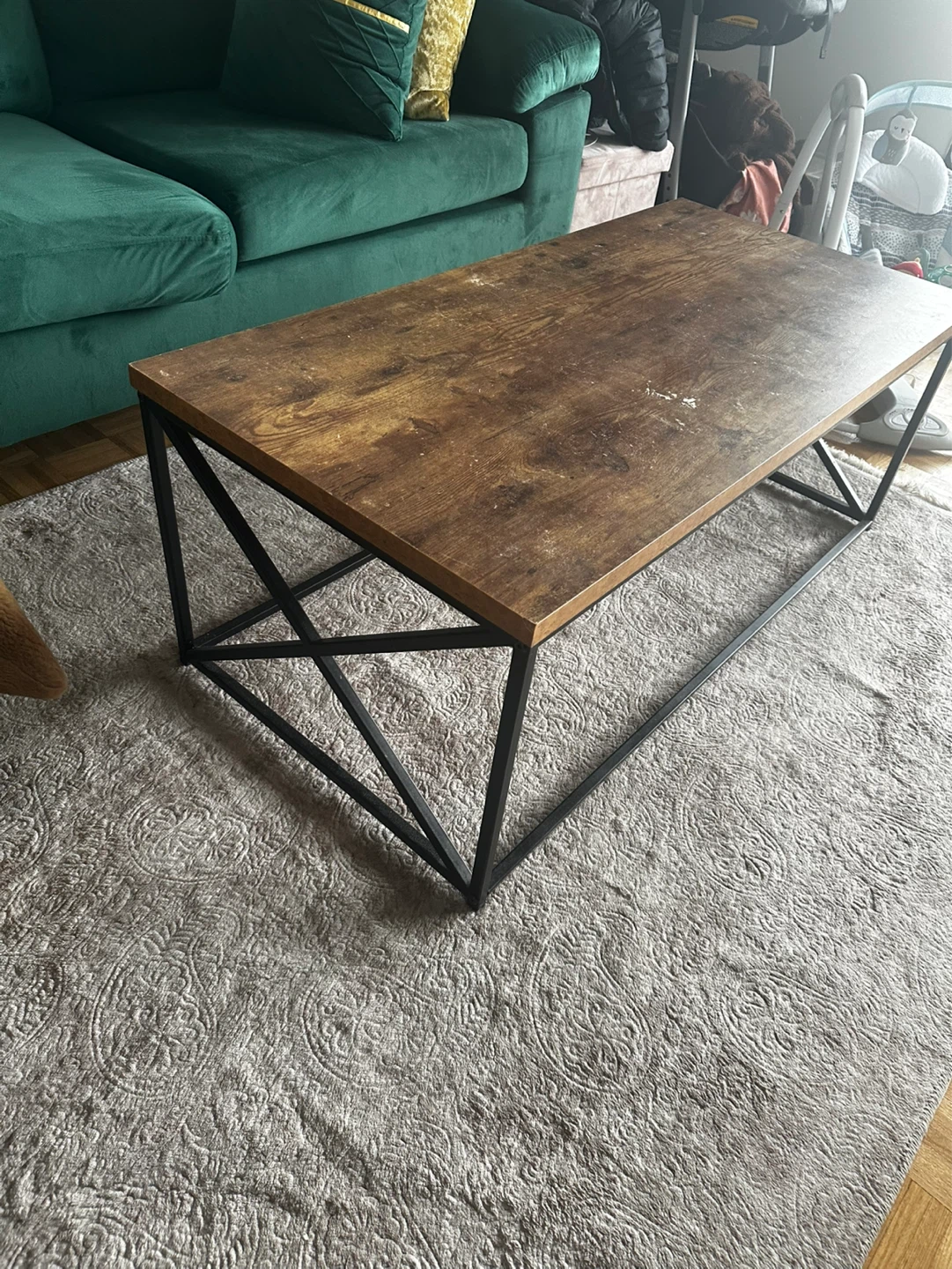 Rustic Wood Coffee Table - photo 2