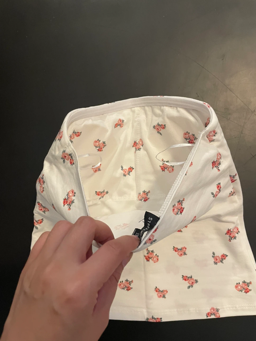 Streetwear Society White Floral Padded Tube Top - photo 2