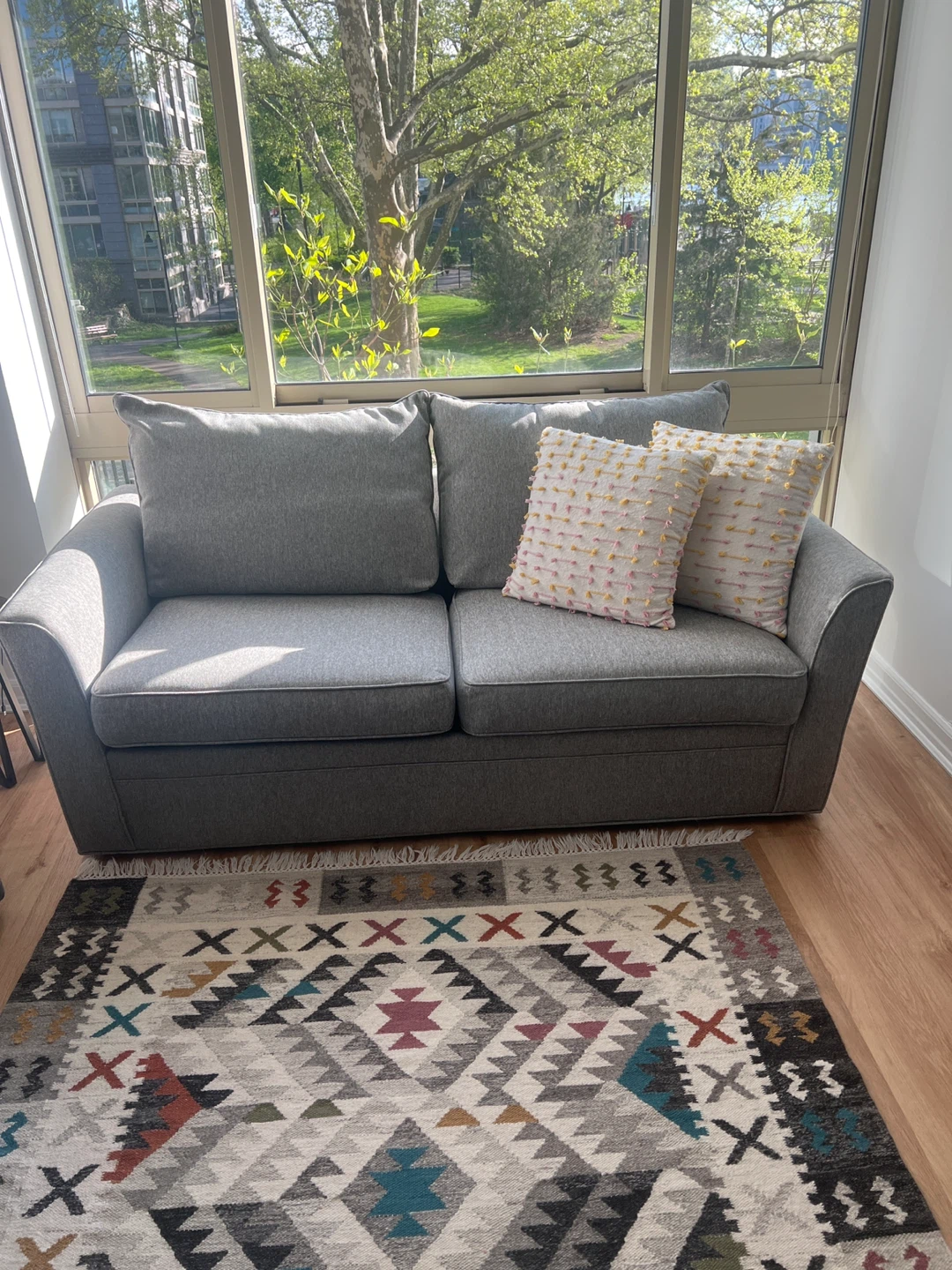 Grey Sofa Bed with Mattress