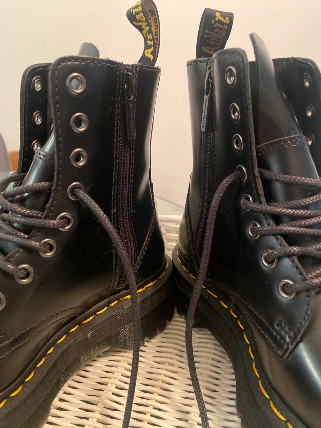 Dr. Martens Black Leather Platform Boots - photo 3