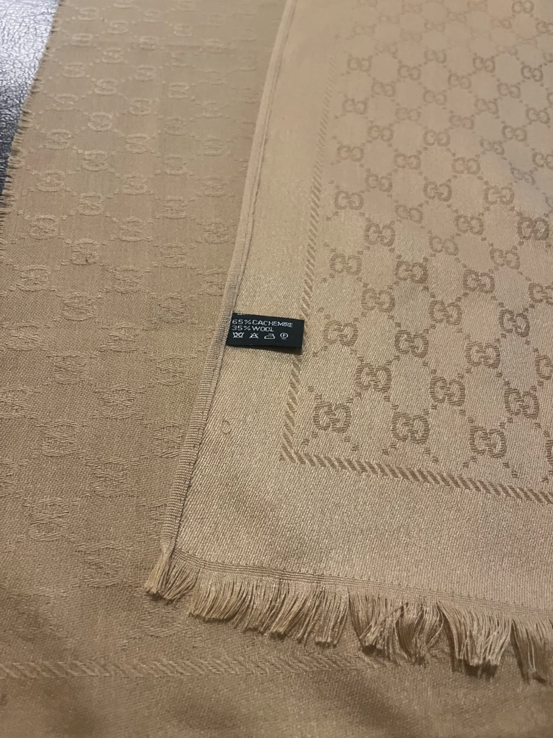 Vintage Gucci GG Monogram Scarf - 65% Cashmere, 35% Wool - photo 3