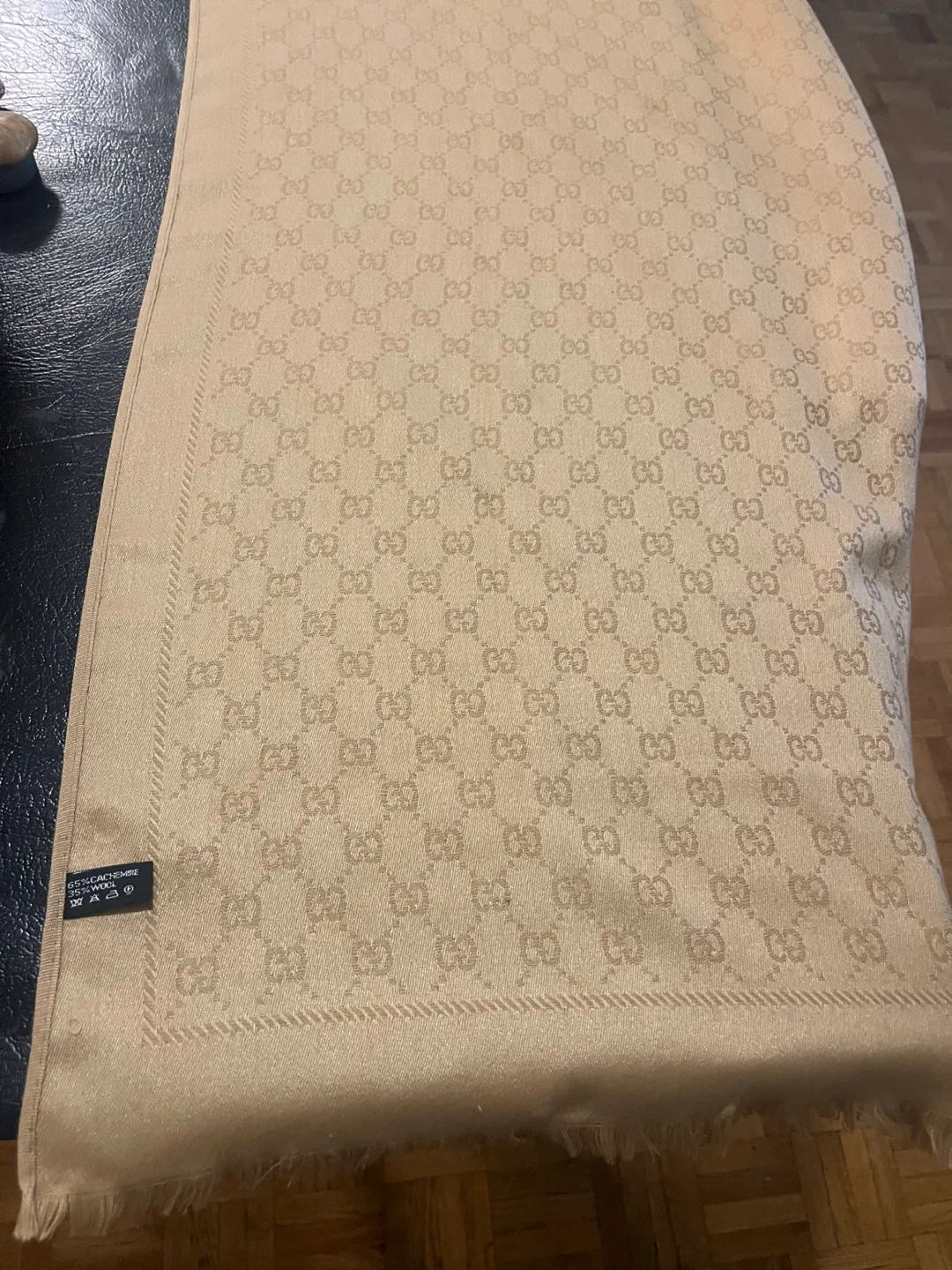 Vintage Gucci GG Monogram Scarf - 65% Cashmere, 35% Wool - photo 4