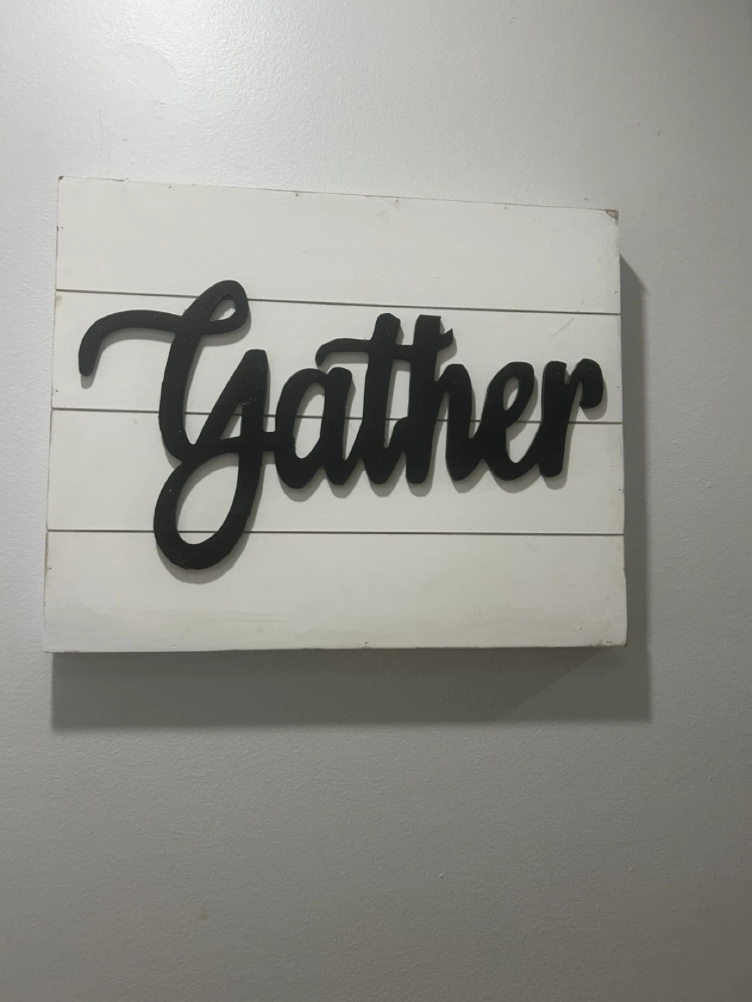 Wooden 'Gather' Wall Sign