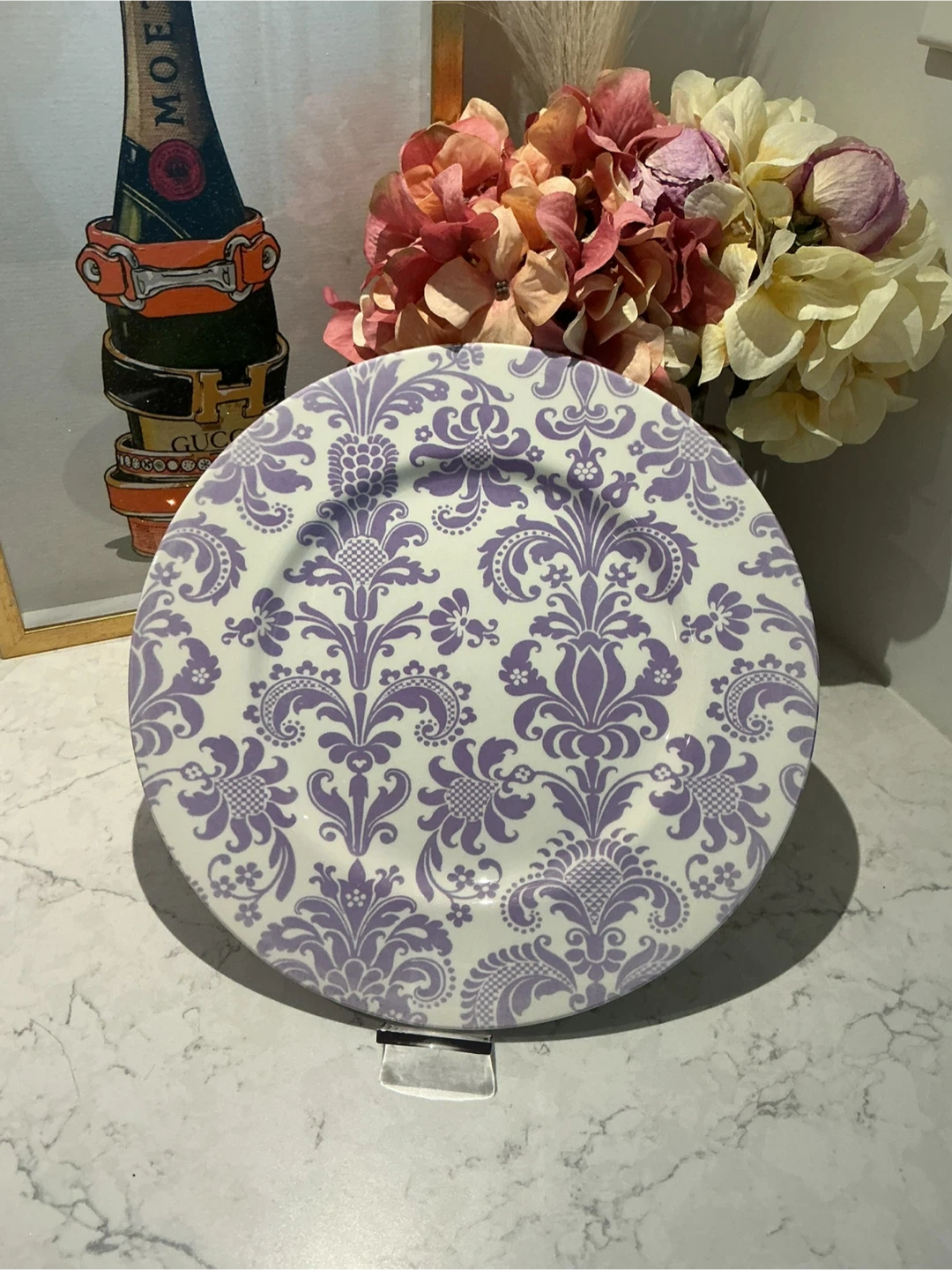 Royal Stafford Plate - Purple Damask Pattern - photo 2