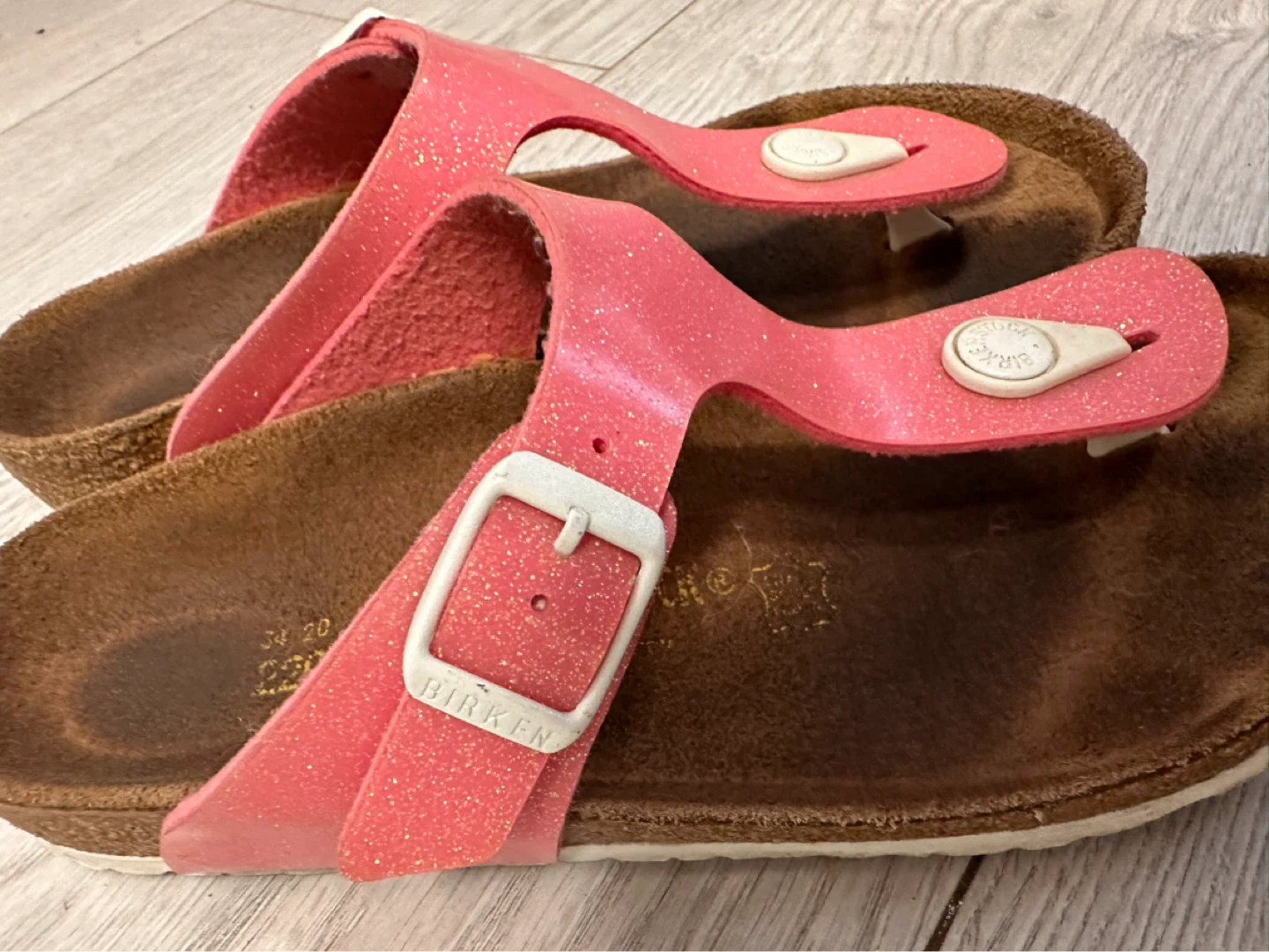 Birkenstock Gizeh Glitter Pink Sandals Size 34/220 - photo 2