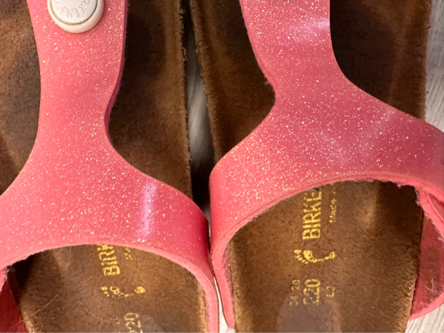 Birkenstock Gizeh Glitter Pink Sandals Size 34/220 - photo 5