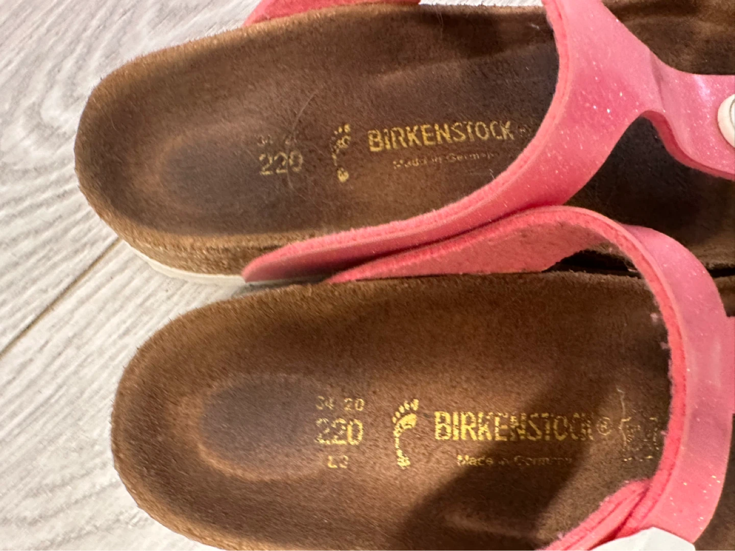 Birkenstock Gizeh Glitter Pink Sandals Size 34/220 - photo 3