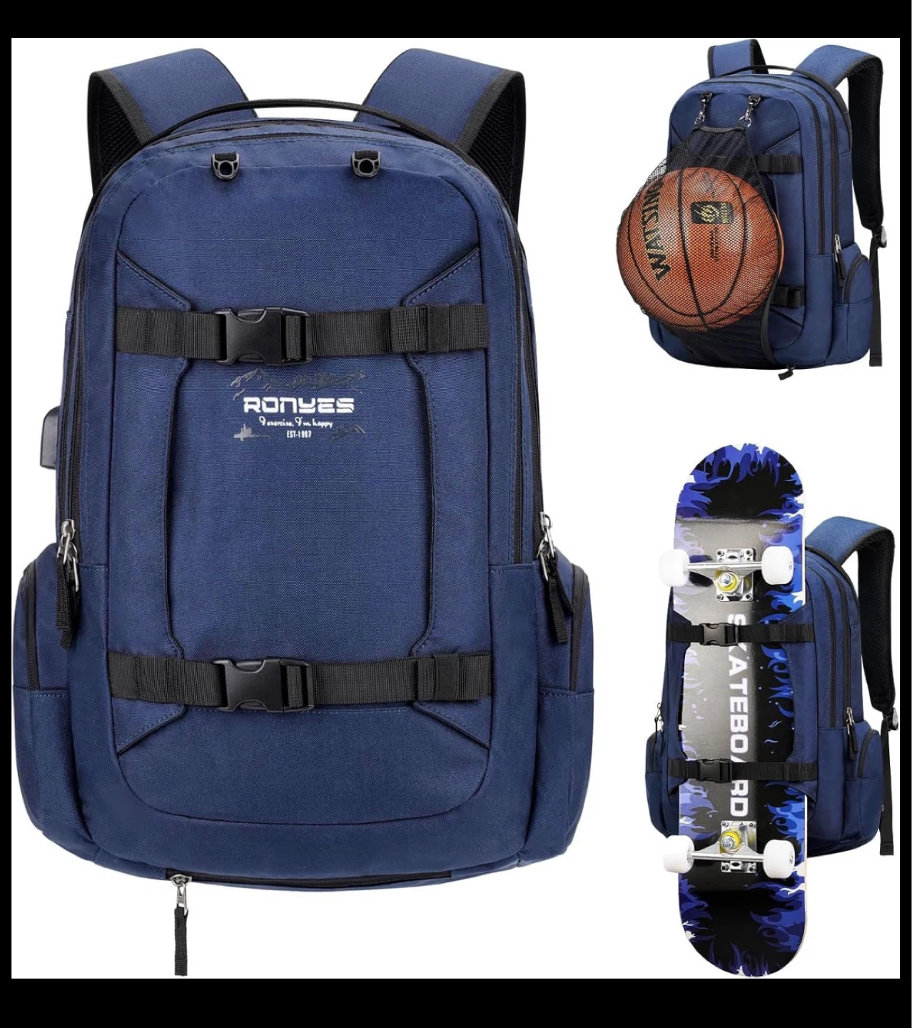 Backpack with USB Charging Port NEW