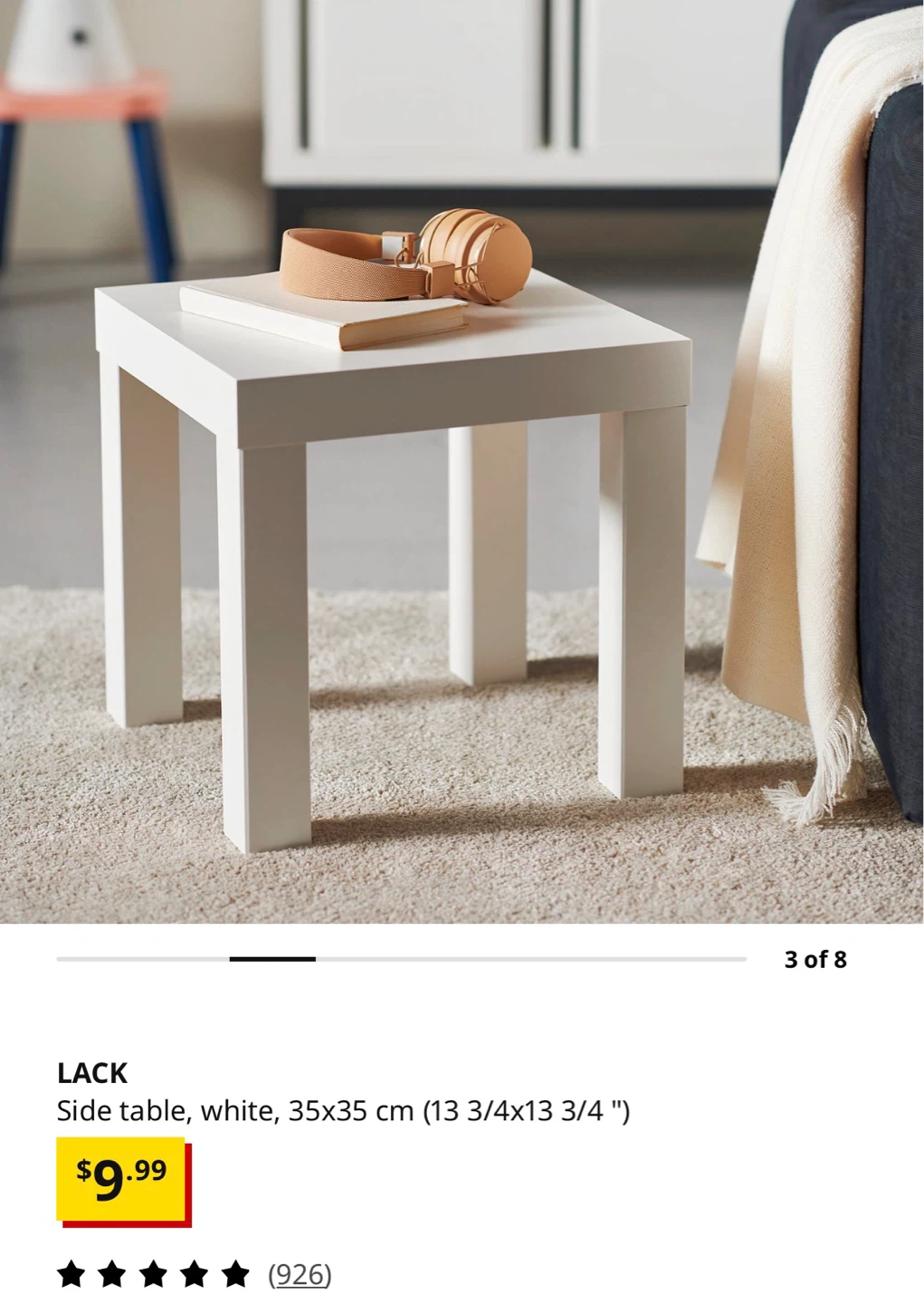 IKEA LACK Side Table Set - White - photo 2